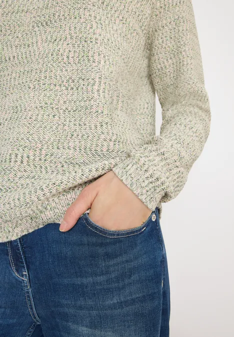 Pull-over Space-dye bamboo green melange