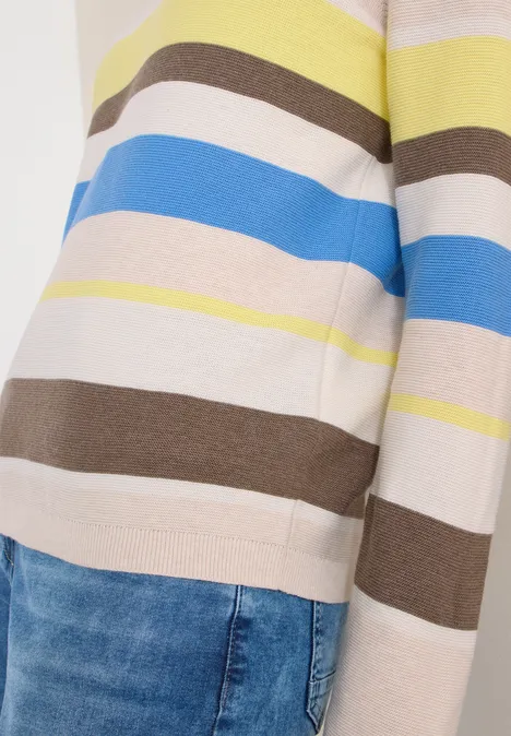 Gestreifter Pullover iced yellow