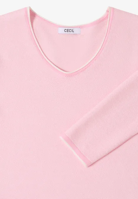 Pulls deux tons light blush rose