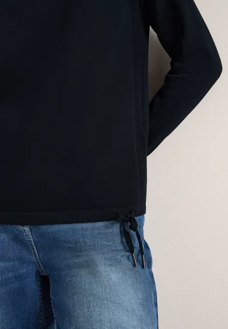 Trui met structuurdetails universal blue