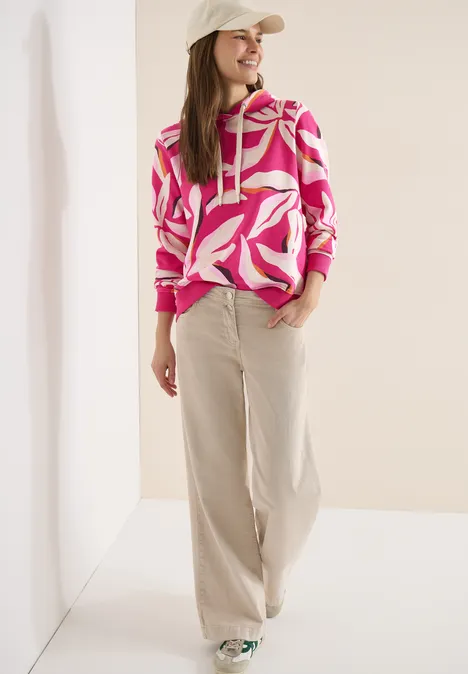 Hoodie mit floralem Muster beetroot pink Hoodie mit floralem Muster beetroot pink