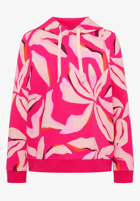 Hoodie mit floralem Muster beetroot pink Hoodie mit floralem Muster beetroot pink