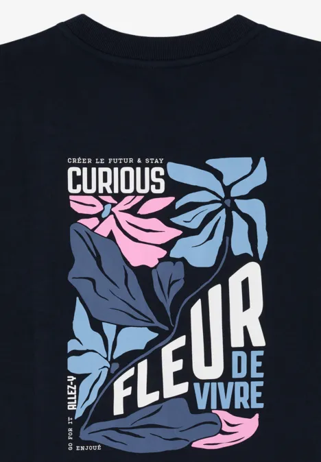 Sweatshirt mit Backprint universal blue