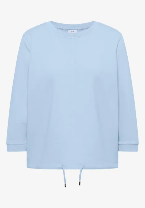 3/4- Arm Sweatshirt mit Tunnelzug fresh water blue