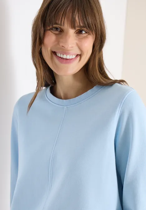 3/4- Arm Sweatshirt mit Tunnelzug fresh water blue
