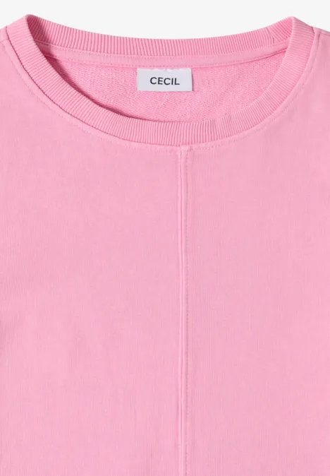 3/4- Arm Sweatshirt mit Tunnelzug flamingo rose