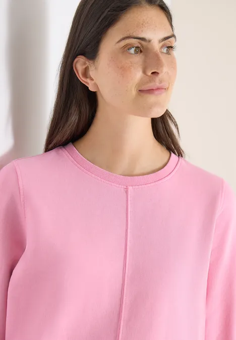 3/4- Arm Sweatshirt mit Tunnelzug flamingo rose