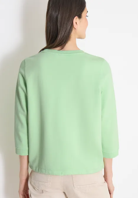3/4- Arm Sweatshirt mit Tunnelzug juicy lime