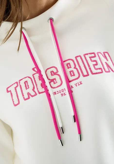 Sweat-shirt à manches longues avec wording artwork vanilla white Sweat-shirt à manches longues avec wording artwork vanilla white