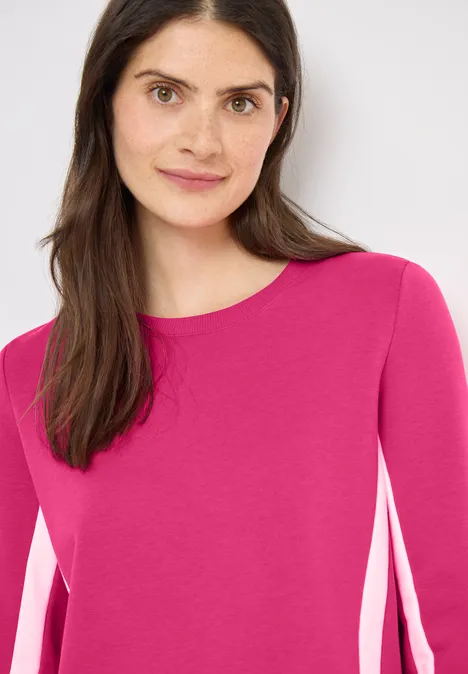 Colorblock sweatshirt beetroot pink