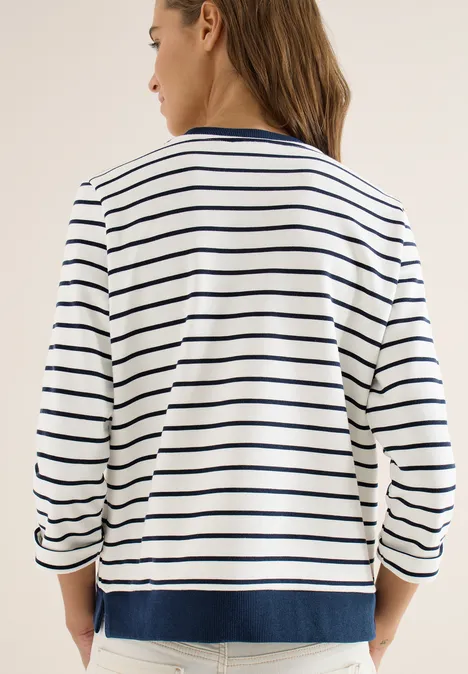 Gestreiftes Sweatshirt universal blue Gestreiftes Sweatshirt universal blue