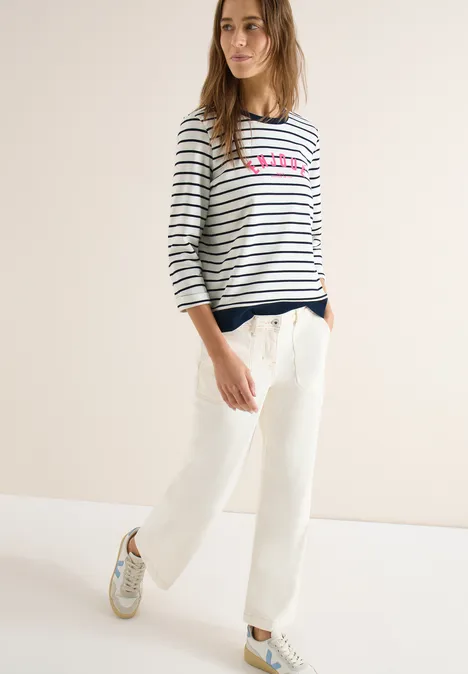 Gestreiftes Sweatshirt universal blue Gestreiftes Sweatshirt universal blue