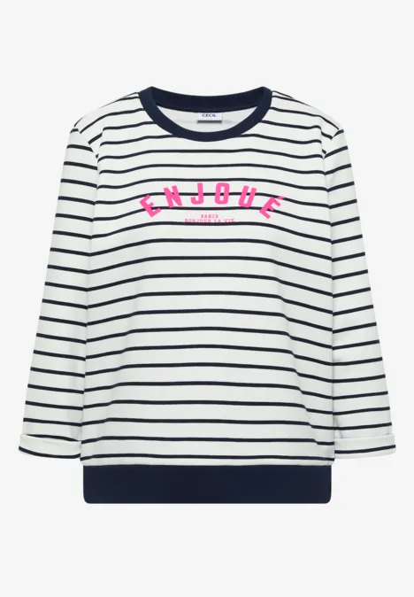 Gestreiftes Sweatshirt universal blue Gestreiftes Sweatshirt universal blue