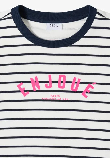 Gestreiftes Sweatshirt universal blue Gestreiftes Sweatshirt universal blue