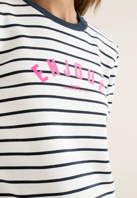 Gestreiftes Sweatshirt universal blue Gestreiftes Sweatshirt universal blue