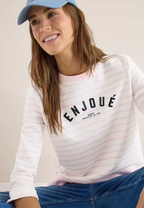 Gestreiftes Sweatshirt light blush rose Gestreiftes Sweatshirt light blush rose