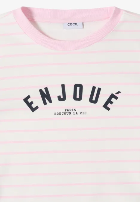 Gestreiftes Sweatshirt light blush rose Gestreiftes Sweatshirt light blush rose