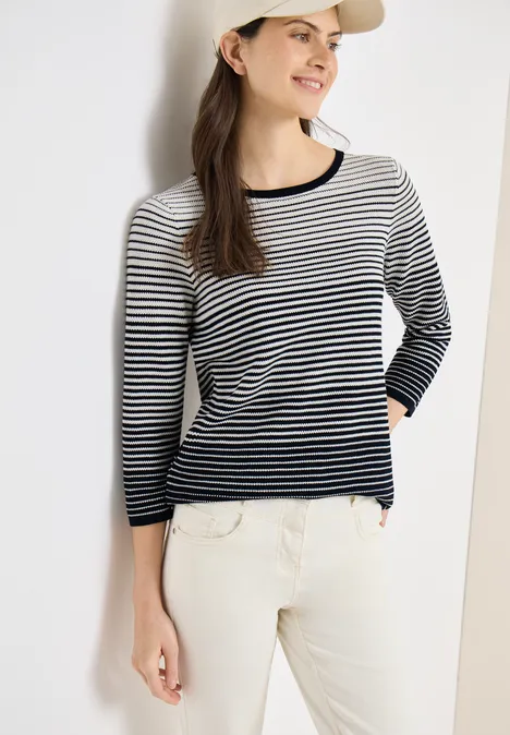 Gestreifter Pullover universal blue