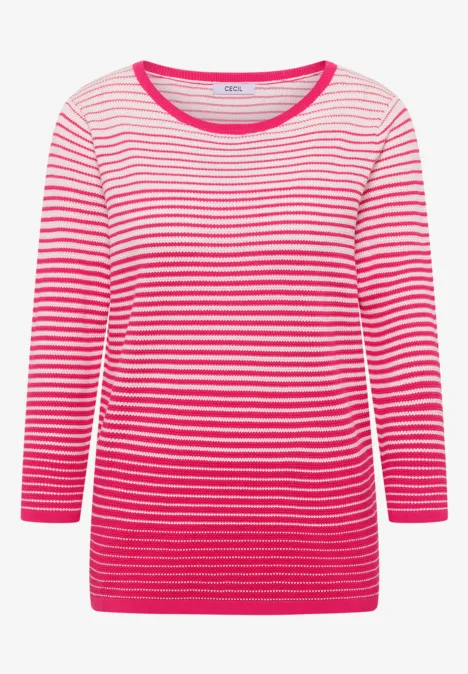 Gestreifter Pullover beetroot pink Gestreifter Pullover beetroot pink