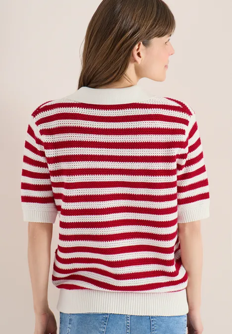 Poloshirt met korte mouwen in meshkwaliteit glazed apple red