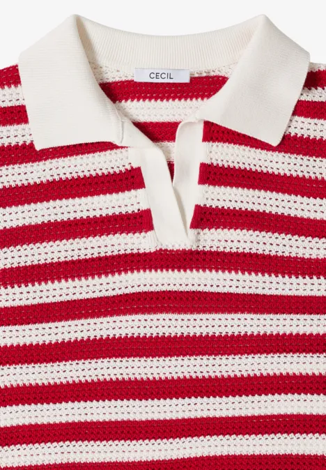 Poloshirt met korte mouwen in meshkwaliteit glazed apple red