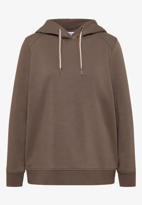 Bruine hoodie met trekkoorden en kangaroezak