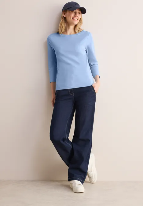 T-shirt basique en couleur unie fresh light blue