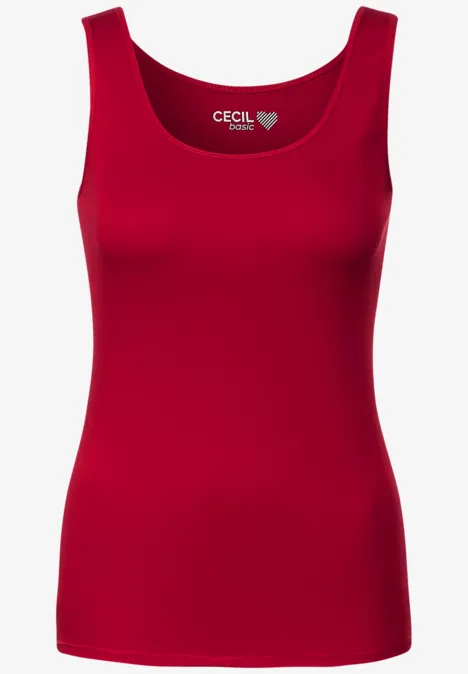 Top in Unifarbe casual red