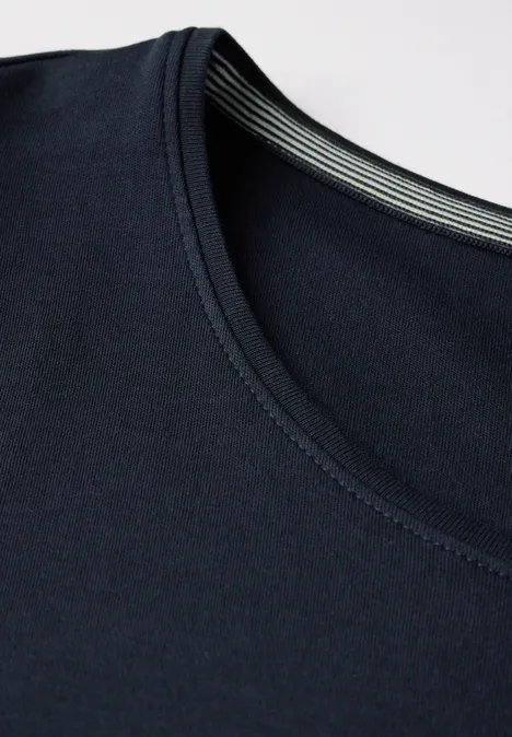T-Shirt in Unifarbe universal blue
