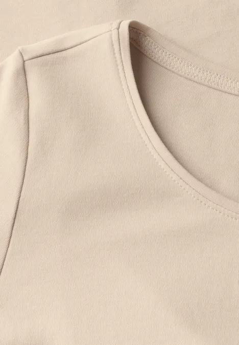 T-shirt en couleur unie pearl beige