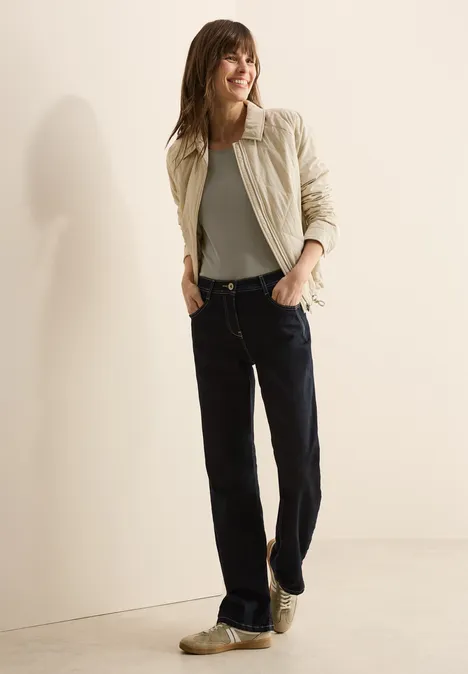 T-Shirt in Unifarbe smoky taupe