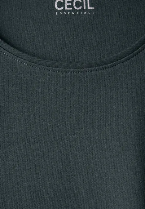 T-Shirt in Unifarbe slate khaki