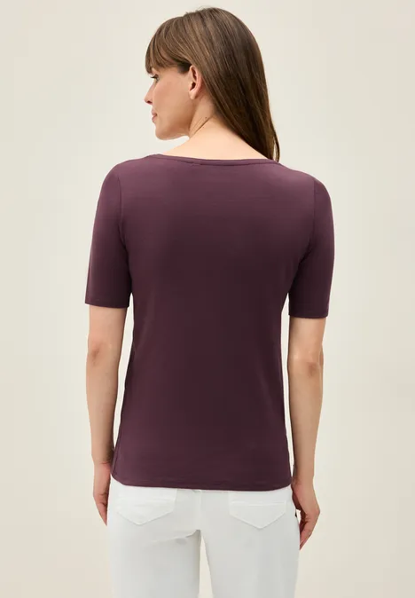 T-shirt en couleur unie mulberry red