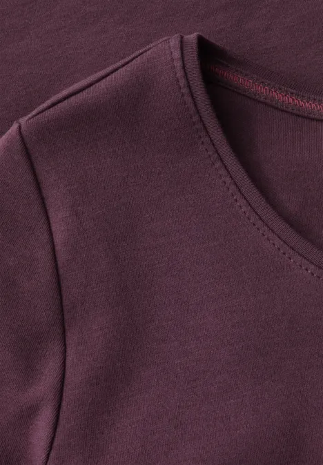 T-shirt en couleur unie mulberry red