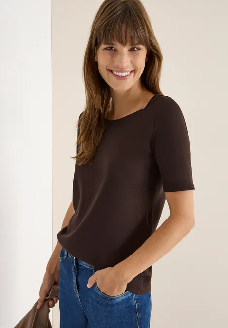 T-shirt en couleur unie tartufo brown
