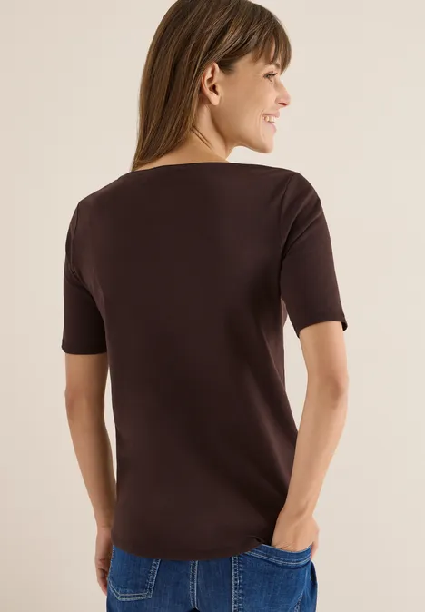 T-shirt en couleur unie tartufo brown