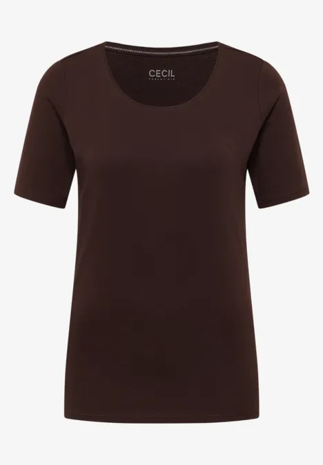 T-shirt en couleur unie tartufo brown