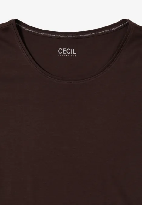 T-shirt en couleur unie tartufo brown