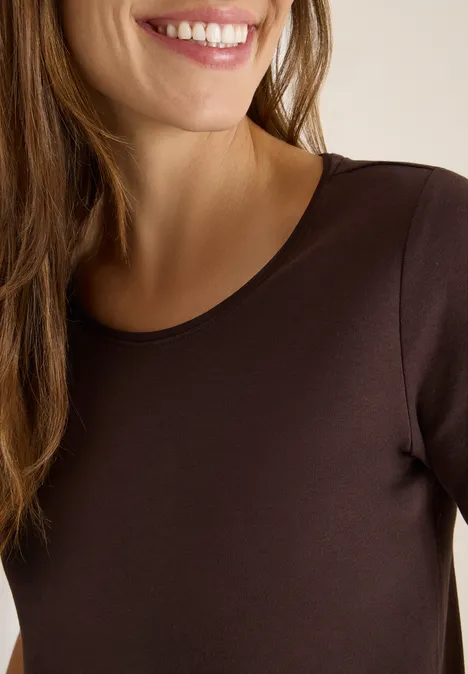 T-shirt en couleur unie tartufo brown