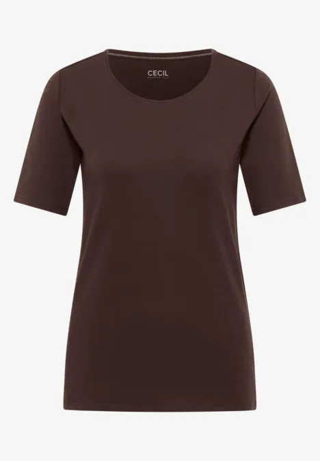 T-shirt en couleur unie macchiato brown