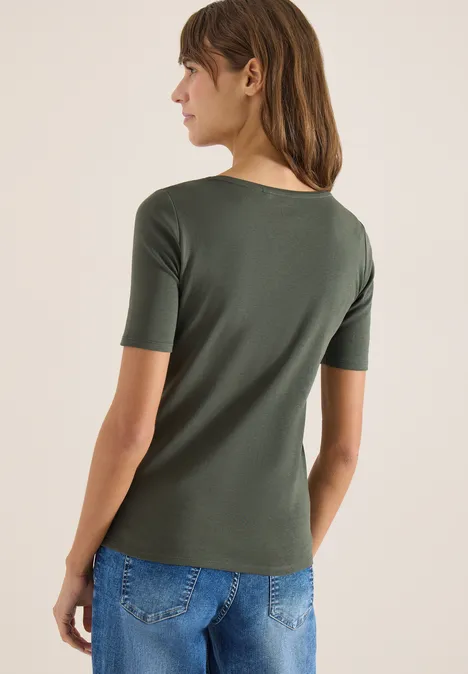 T-shirt en couleur unie khaki