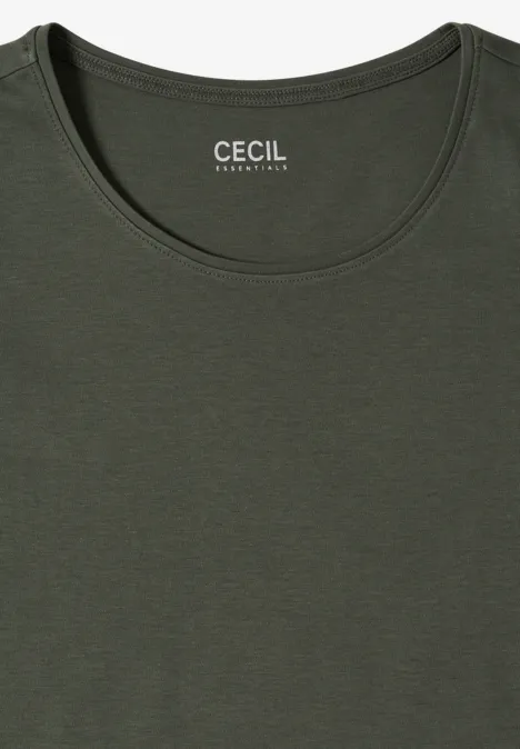 T-shirt en couleur unie khaki