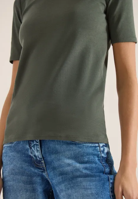 T-shirt en couleur unie khaki