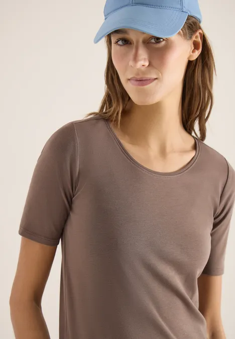 T-shirt en couleur unie urban taupe