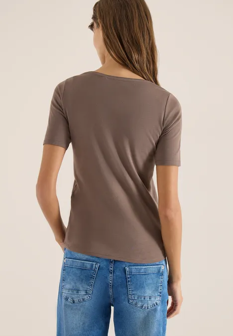 T-shirt en couleur unie urban taupe