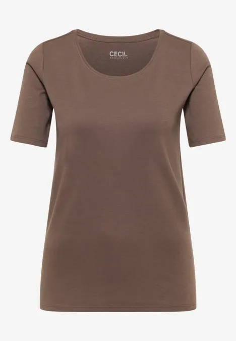 T-shirt en couleur unie urban taupe