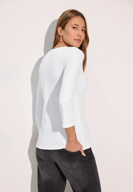 Basic Shirt mit Rundhals White