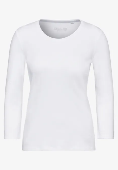 Basic Shirt mit Rundhals White