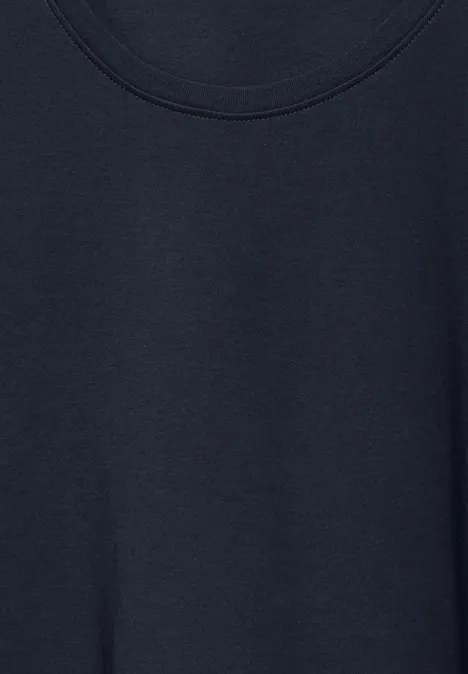 Basic Shirt mit Rundhals universal blue