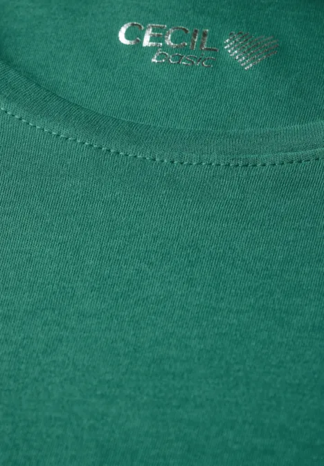 Basic Shirt mit Rundhals sea green